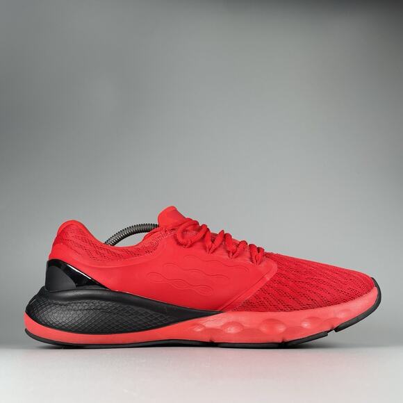 Under Armour Charged Vantage Men’s 12 Red Black Running Shoes Athletic Sneakers - Picture 5 of 9